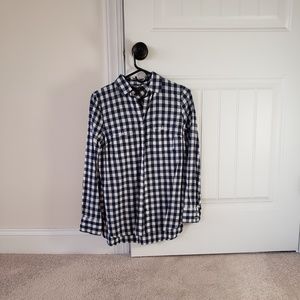 Women's J Crew Gingham Style Check Button Down Shirt